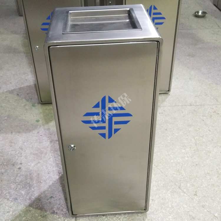 景区钢制不锈钢单桶垃圾桶游乐园商业街钢板喷塑高档防水防锈