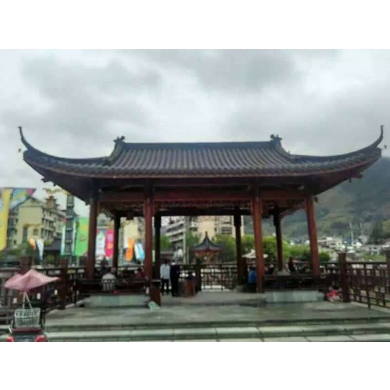 定 做碳化木古建凉亭木制水榭亭四角木O亭六角八角户外凉亭