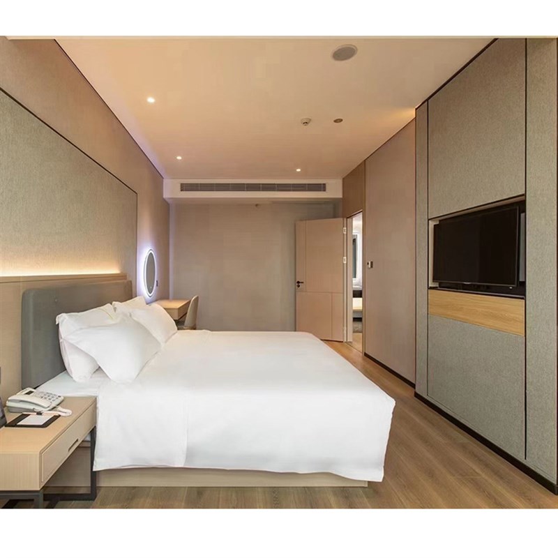 汉庭酒店标间全套家具公寓旅馆板式家具别墅方案设计家具配套工程图片