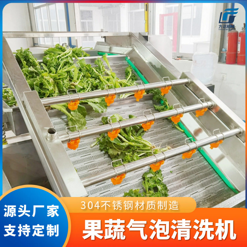多功能果蔬高压喷淋气泡清洗机