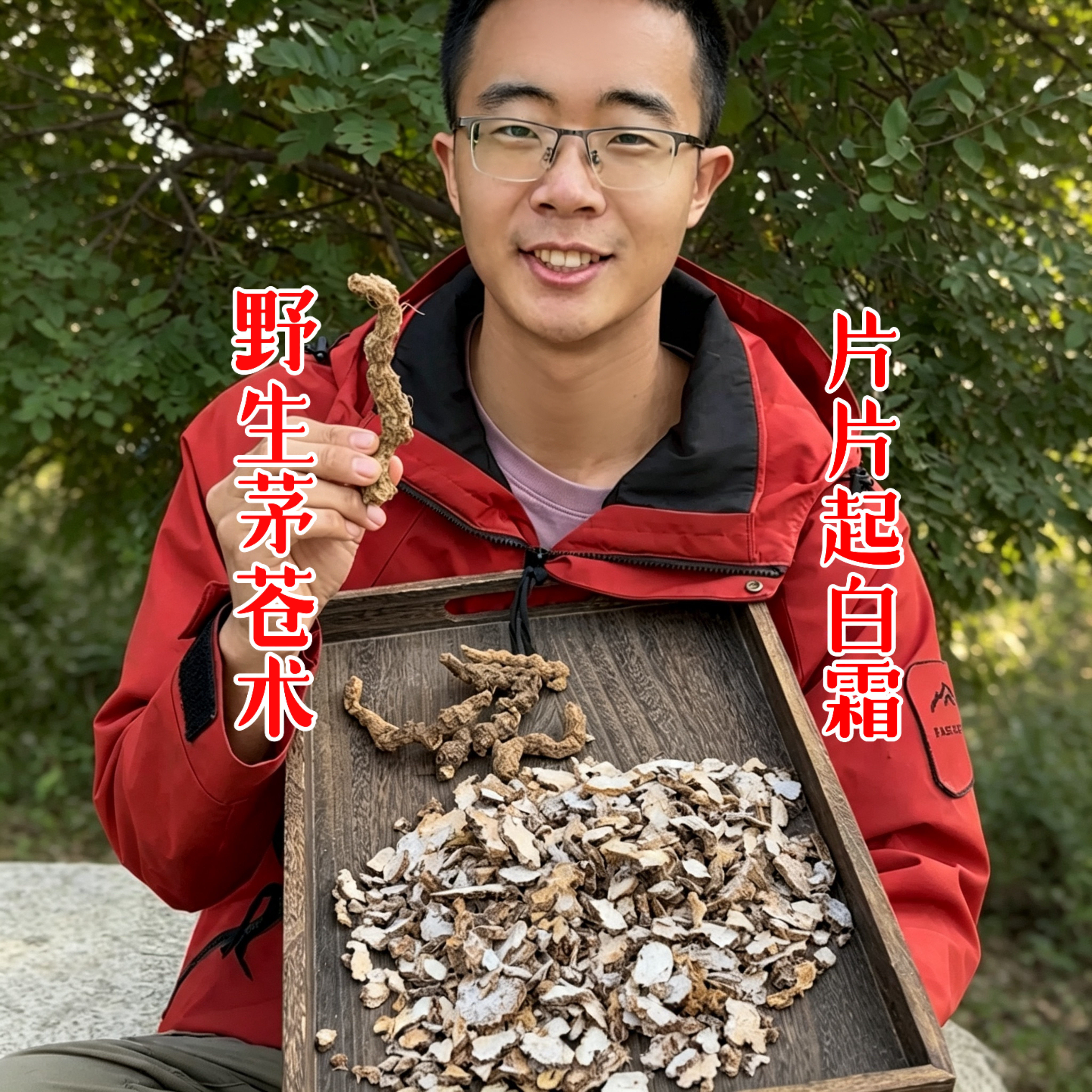 野生茅苍术起白霜赤术