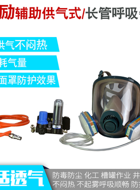 供气式喷漆防毒面具 全面防 化工喷机具护面罩 接无油空压漆呼吸