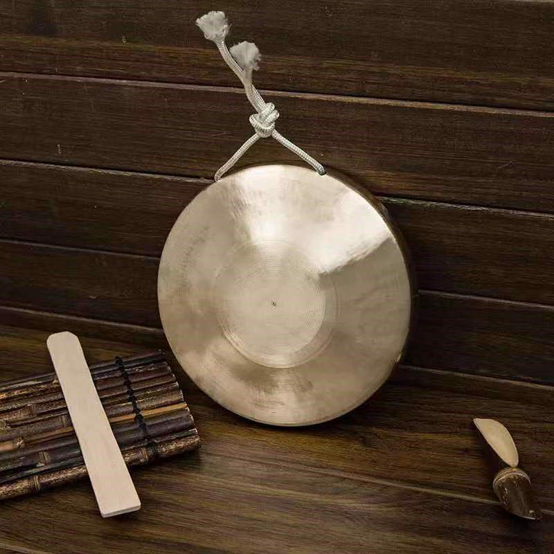 开道锣防汛铜锣高音手锣高u音低音响铜大锣三句半道具锣鼓打击乐