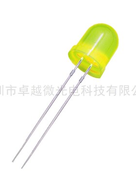 发光二极管LED 8毫米灯珠直v插led 8mm黄发黄高亮  f8黄色LED