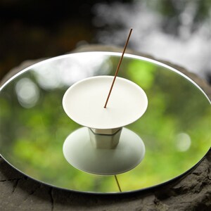 歪歪头的盛香盘  茶 陶瓷香插 六角高白泥室室内家用云香入线屋