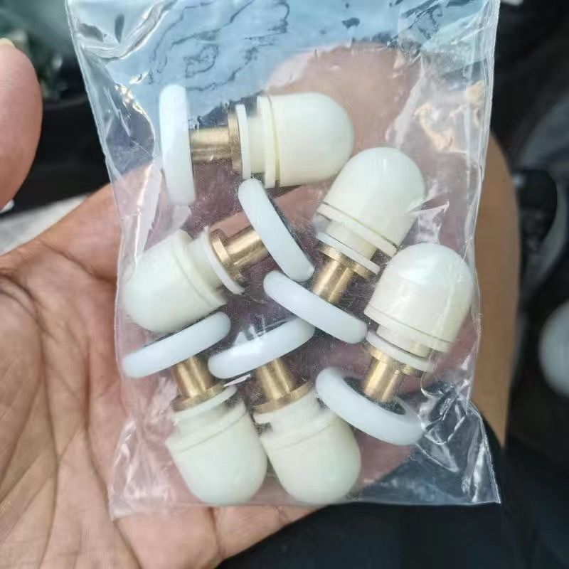 老式浴屏偏心轮圆弧淋移房上单轮浴璃浴房挂轮弧形配件滑轮玻门门