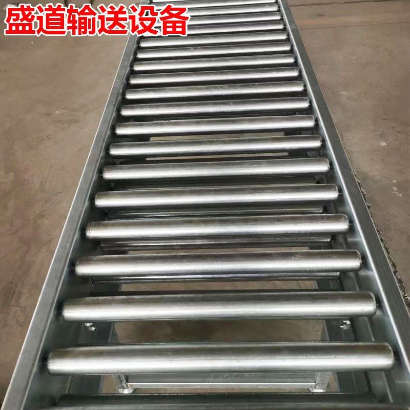 无动力滚筒输送机家具厂地滚线物流卸货不锈钢动力托辊滚筒输送线