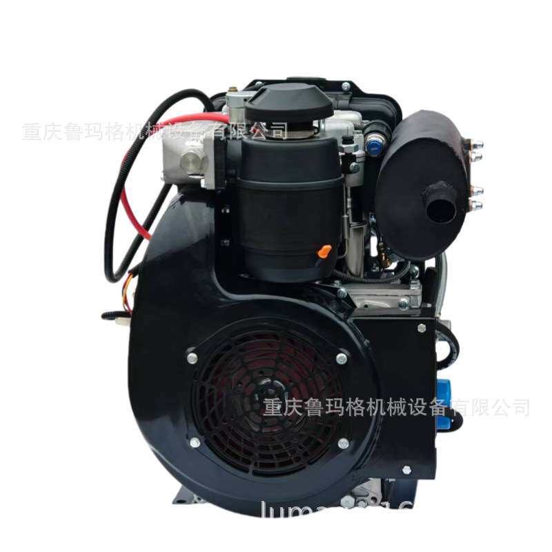 海龙双缸风冷柴油发动机292直列15kw3600转工程机械平键32mm轴径