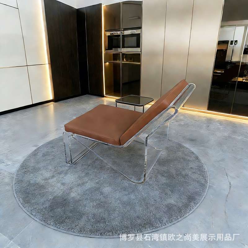现代简约沙发椅亚克力透明躺椅阳台轻奢单人休闲椅懒人椅