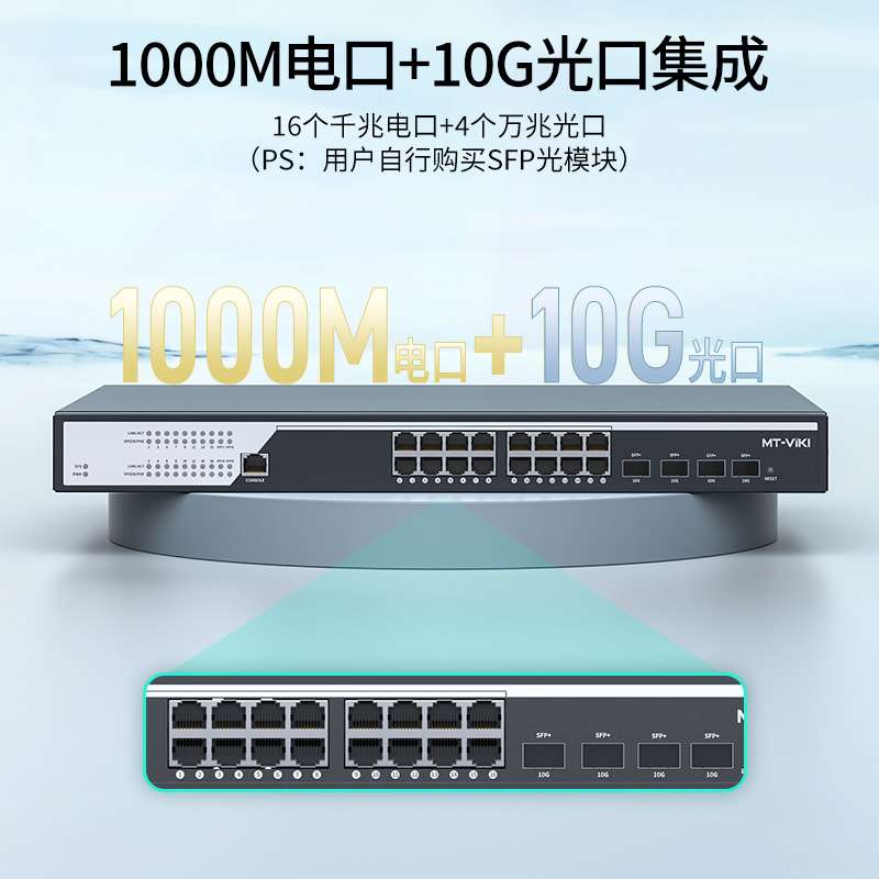 迈拓2层三层管理型POE交换机百兆千兆POE供电和4个万兆SFP口