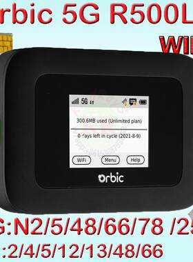 orbicSpeed5GUWR500L5wifi插rj45NRsa卡路由6器mifi随身