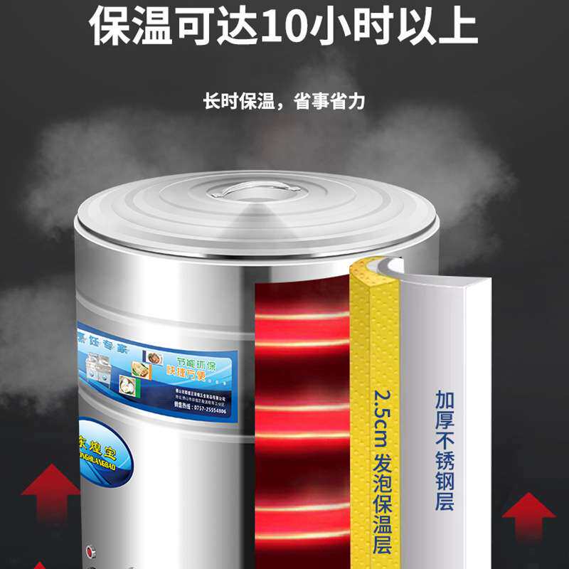 豪华不锈钢煮面炉商用快速电热煮面桶多功能汤面炉保温平底煲粥桶