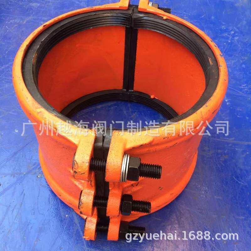 直管铸铁抢修接哈夫节管卡补漏器夹板抱箍快速水管接头200/300长