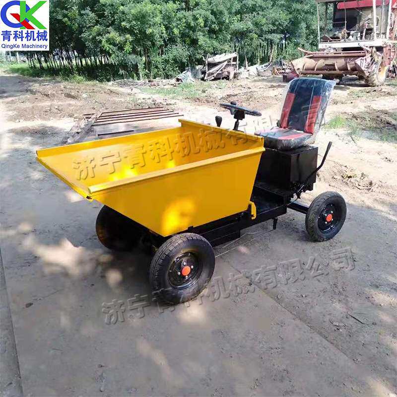 四轮座驾式电动拉灰车 建筑工地迷你小翻斗车 工程装卸小推车