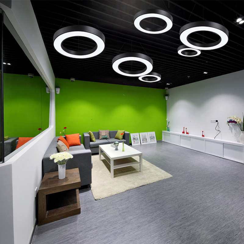 圆环吊灯LED圆形办公室健身房商场超市店铺圆圈工业风灯环形灯具