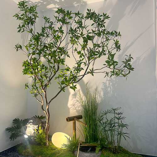仿真马醉木橱窗造景植物室内高端仿生绿植装饰树大型假树简约景观