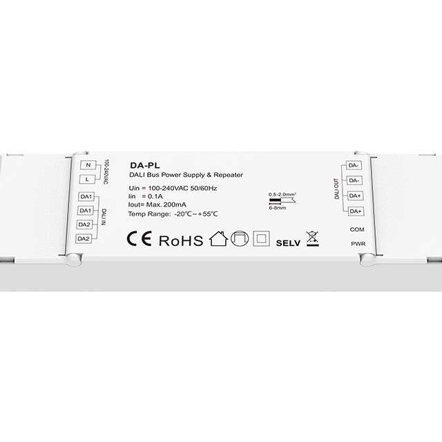 AC100-240V 200mA DALI总线电源+信号中继器 DA-PL