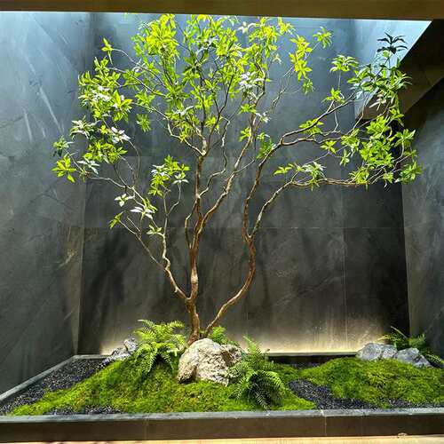 高端马醉木仿真绿植造景橱窗仿生植物装饰树大型假树简约室内景观