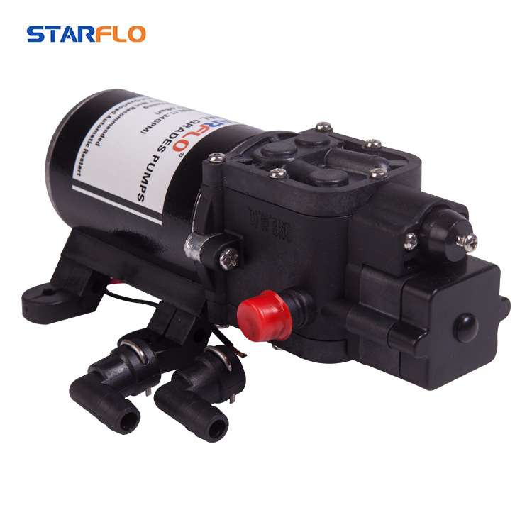 高压洗车泵 直流自吸增压带压力开关12V24V100W 微型电动隔膜水泵