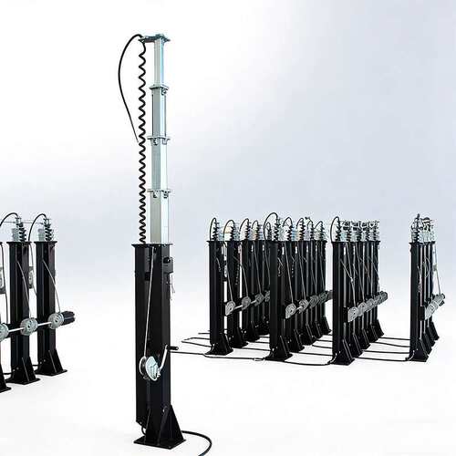 6米10米手摇升降自立杆多段式伸缩桅杆manual mast SY2D