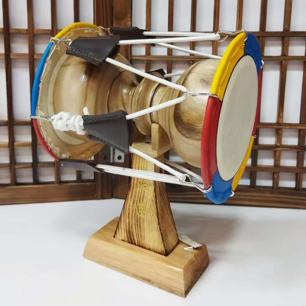 韩式创意木架长鼓木架圆鼓桌面摆件/古典朝鲜族风格工艺品桌摆