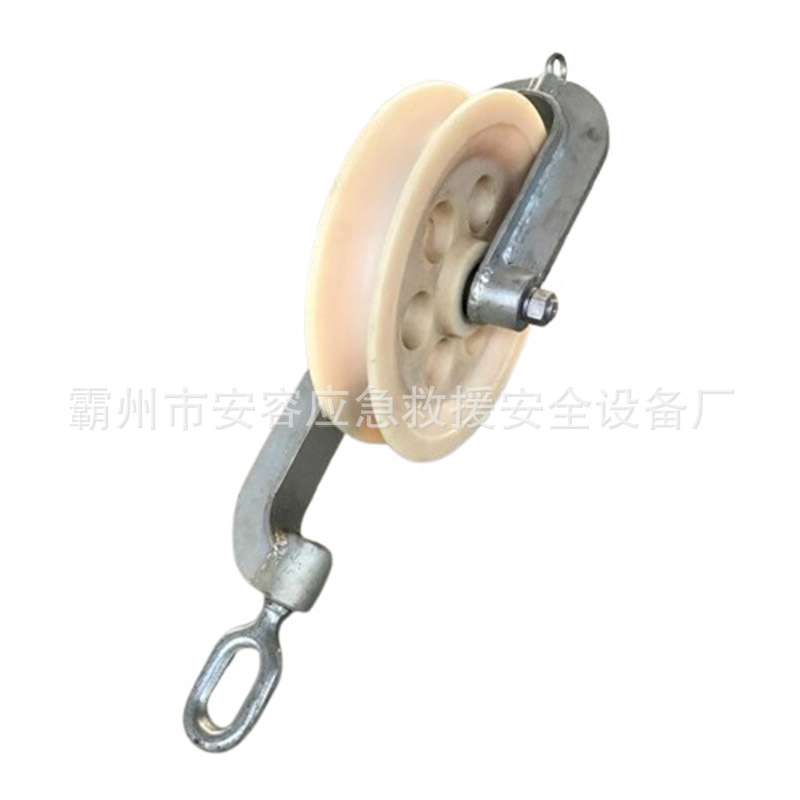 电力施工单轮压地线放线滑轮镀锌防锈压线滑车地线升空滑轮