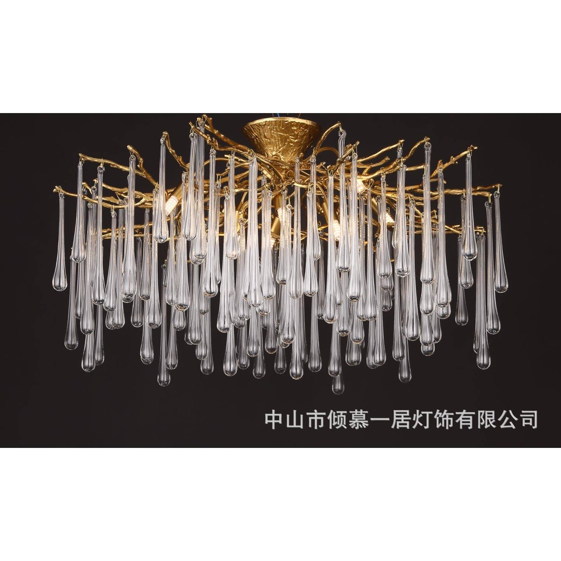 美式灯新款树枝吸顶灯葡萄牙艺术灯客厅灯卧室灯餐厅灯水晶吊灯
