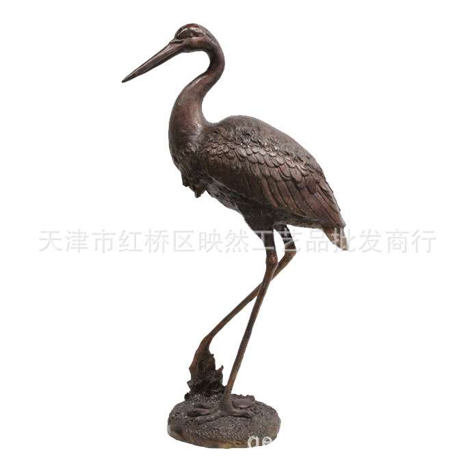宇卓铜器纯铜梅花鹿摆件 铜鹿 铜鹤 鹤鹿同春 工艺品摆件