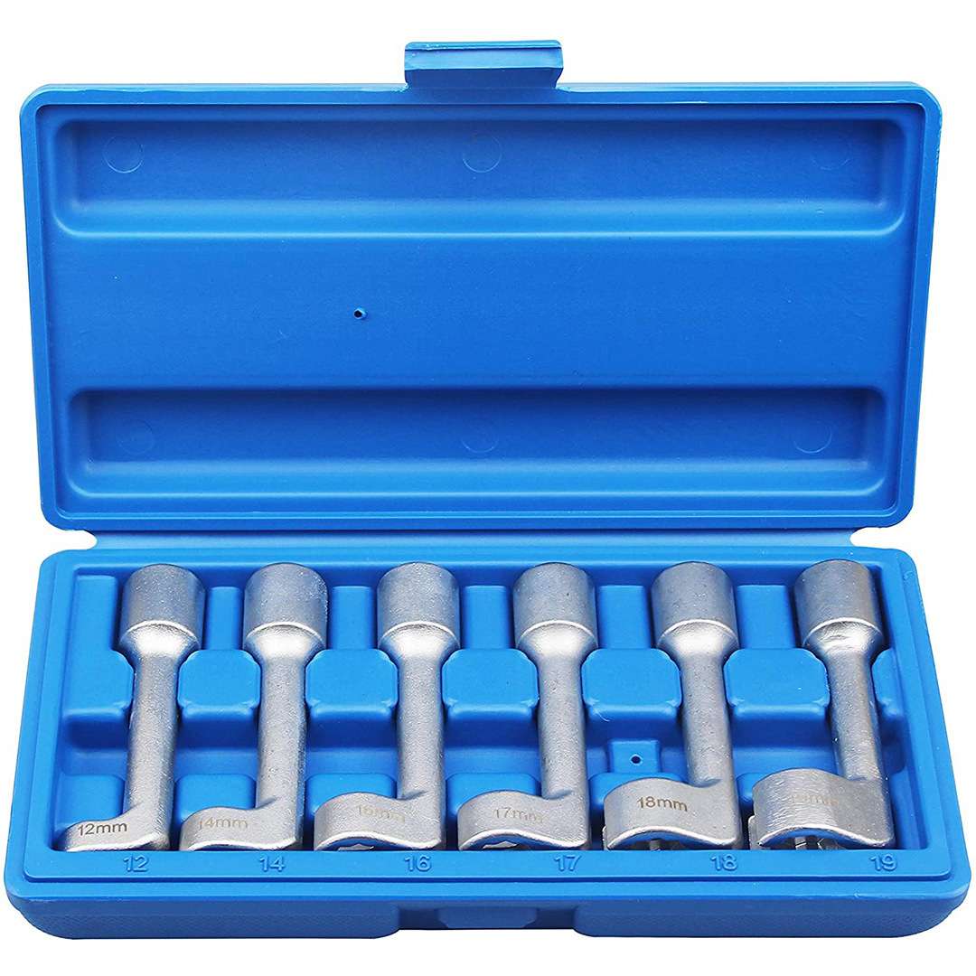 6件套喷油嘴燃油管接头套筒扳手 1/2 12MM 14MM 17MM 18MM 19MM