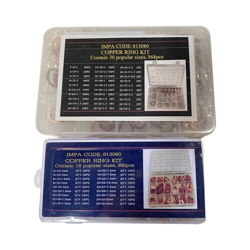 IMPA813080 铜环工具箱船用紫铜修理盒紫铜油封垫片568/350PCS