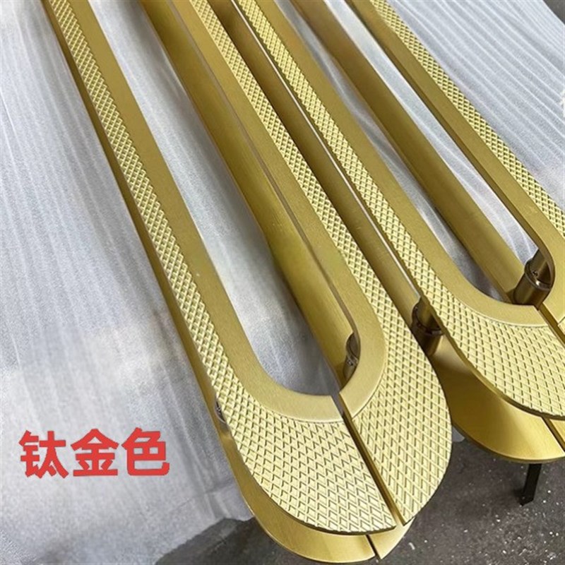 豪华玻璃门拉手 新中式黑色仿古铜大门拉手推拉门木门铝雕刻把手