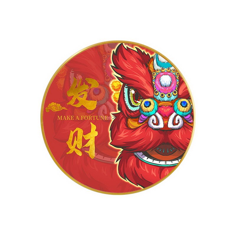 国潮醒狮装饰画中式餐厅麻辣串串重E庆火锅店墙面挂画饭店包厢灯