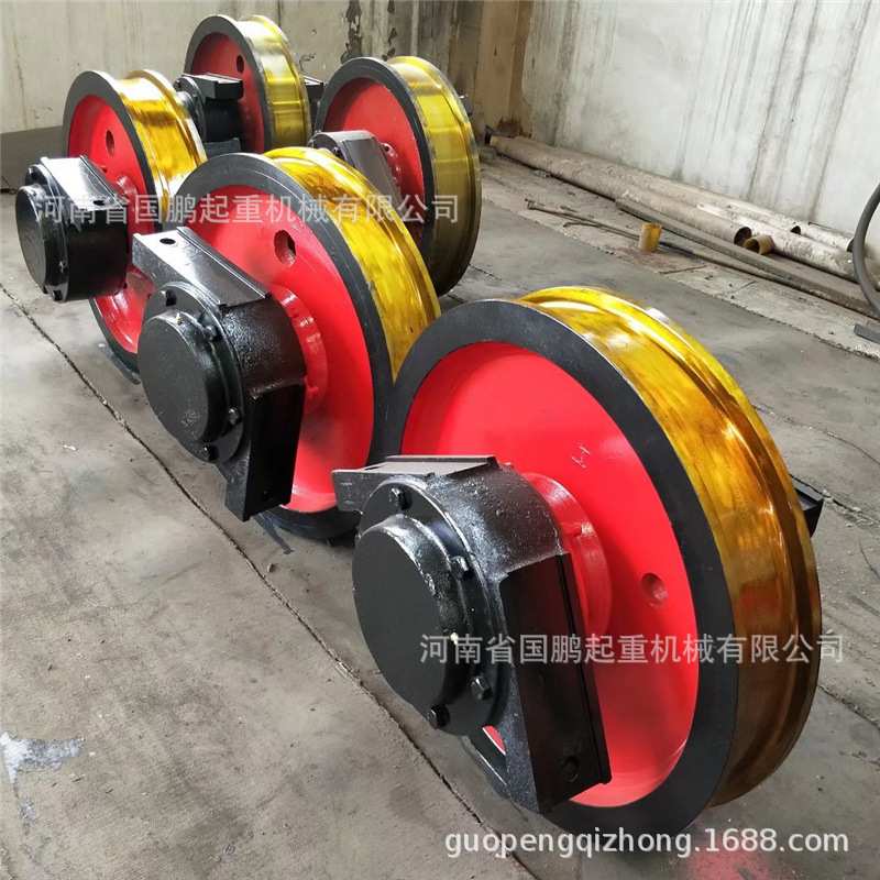 直径500/600/700铸钢锻造起重机双边车轮组 直角箱圆角箱轨道轮