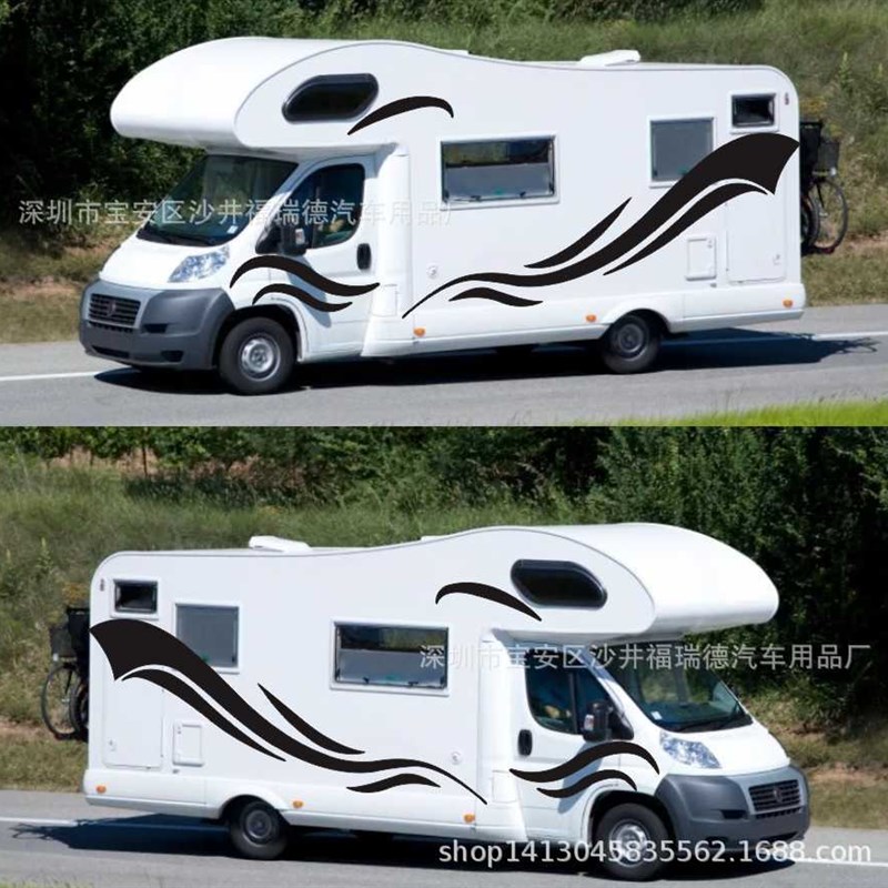D-106波浪出游房n车汽车贴纸 SUV 越野车身贴车身彩条 车贴拉花
