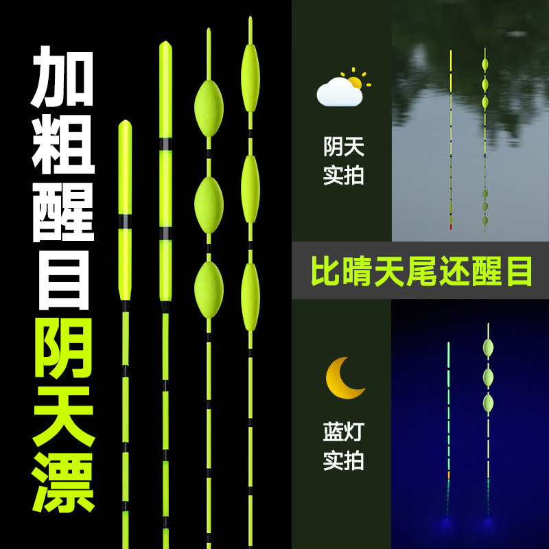 纳米阴天尾浮漂鱼粗醒目鲫加鲤鱼漂高灵敏浮标近视可夜钓渔具套装