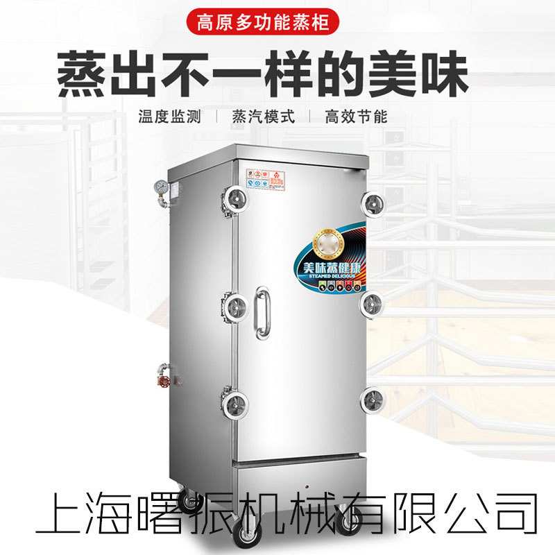 大型24盘双门高原多功能蒸饭柜 定时高压压力蒸箱 饭堂工地蒸饭柜