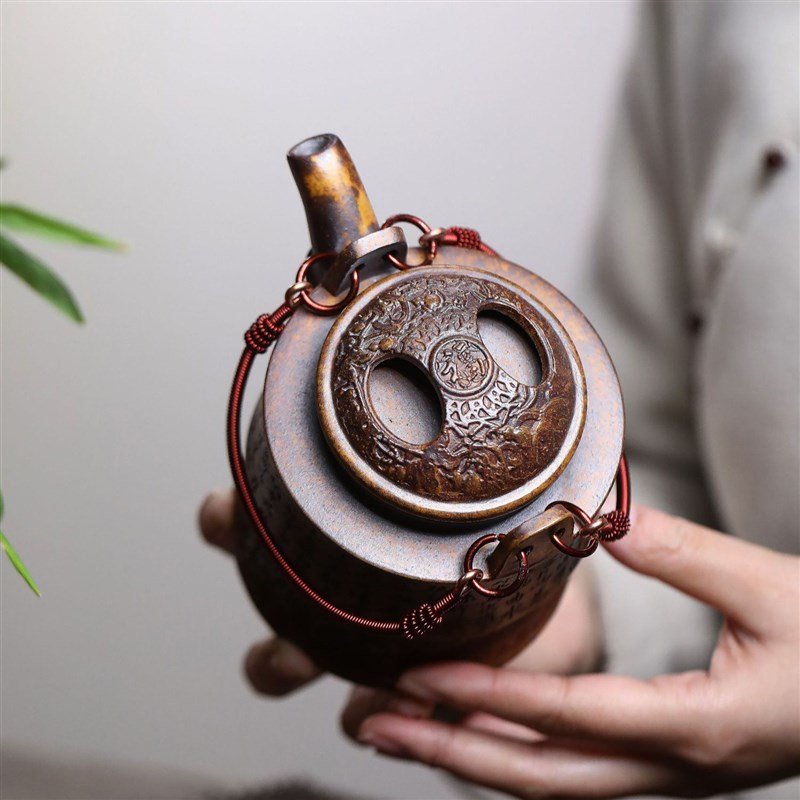 宜兴紫砂壶茶具茶道特高温龙窑柴烧龙骨金砂竹节洋桶Y壶手工刻字