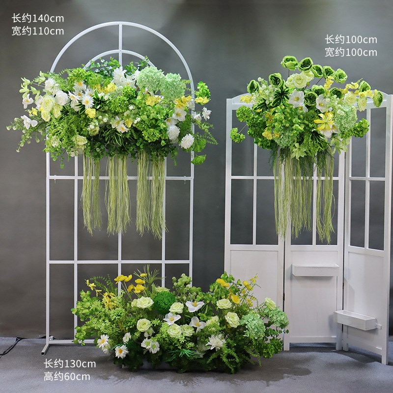 婚庆仿真韩系装饰花艺绿植绢花森系婚G礼堂背景布置绢花造景成品