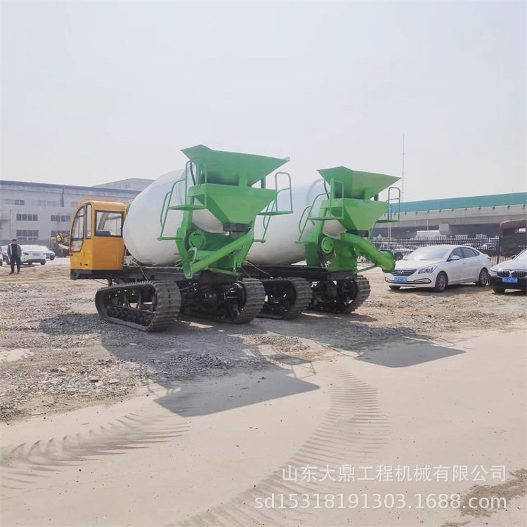 履带式罐车 链轨式混凝土搅拌车 沙漠地履带商混车