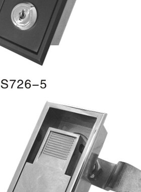 MS726-5/MS726-5A铬黑色F电柜门锁 机械门锁 开关柜门锁
