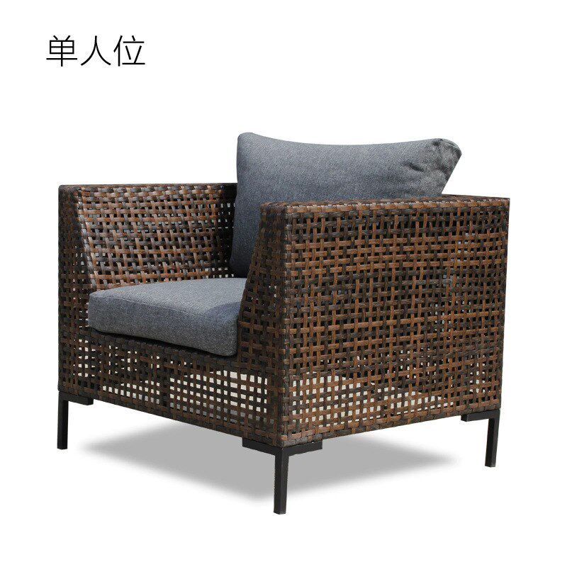 户外藤编休闲茶几沙发组合庭w院室外别墅景区泳池公共场合藤艺家