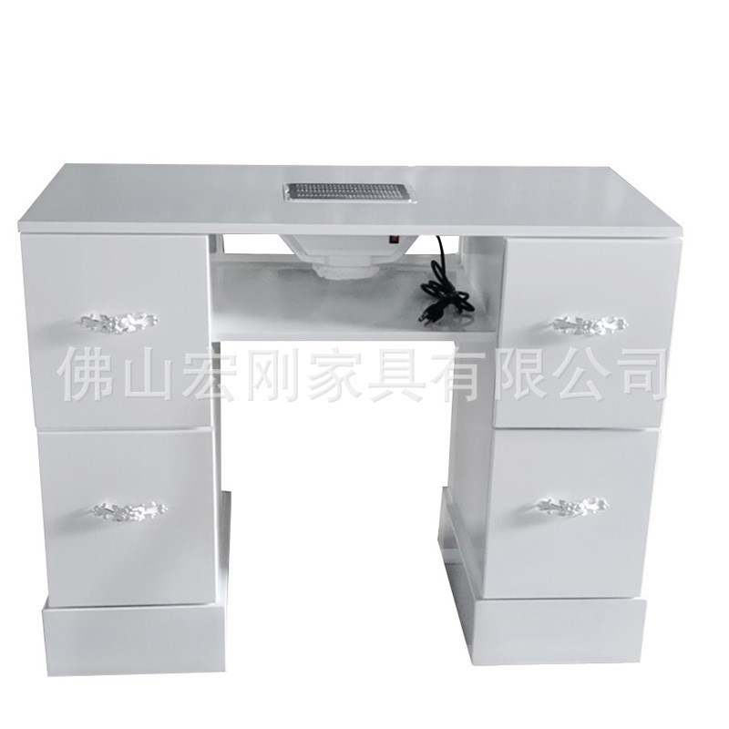 个性美甲台简约经济型板式日式白色美甲修甲纹绣单人工作台带抽屉