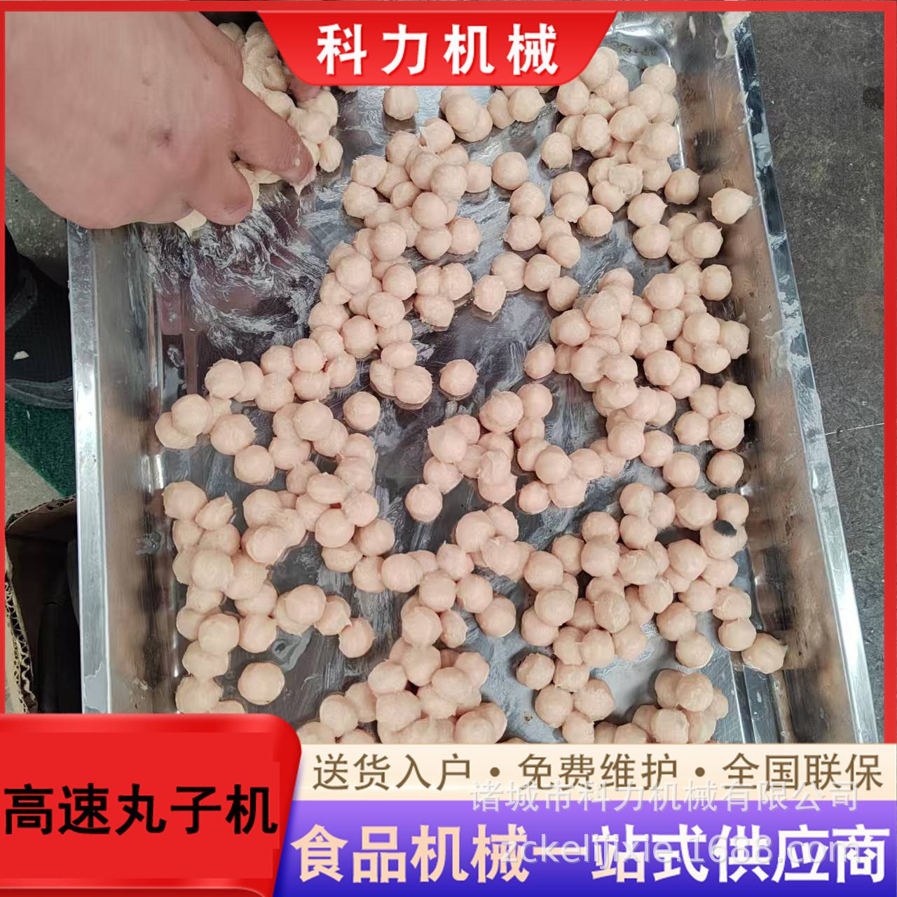 全自动丸子加工机器 商用丸子机器 鱿鱼丸子加工设备 撒尿肉丸机