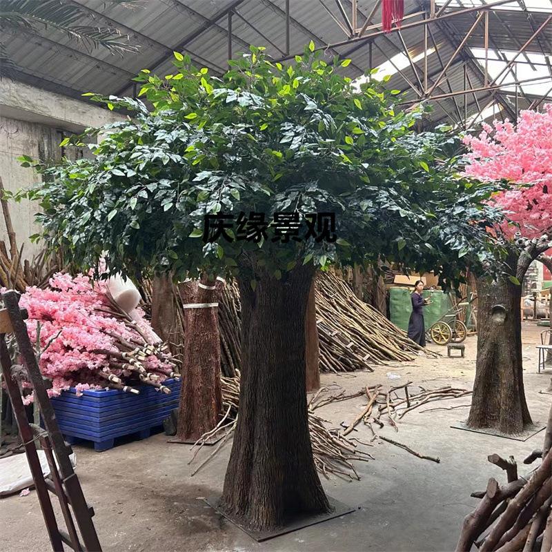 仿真榕树绿植琴叶榕北欧风观赏客厅大型落地装饰摆件