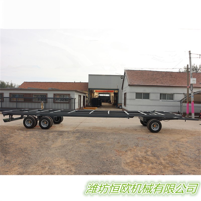 10吨框架拖车 厢房拖车 骨架拖车 移动板房拖车 移动厕所拖车