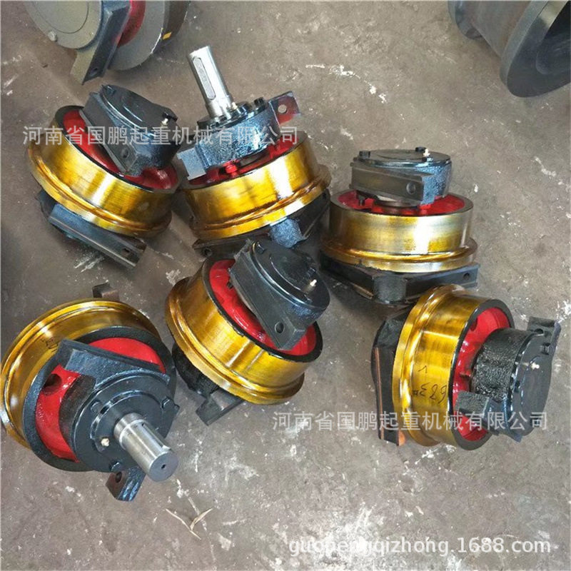 直径315*100mm单边主动被动起重机车轮组铸钢锻钢行车轨道行走轮