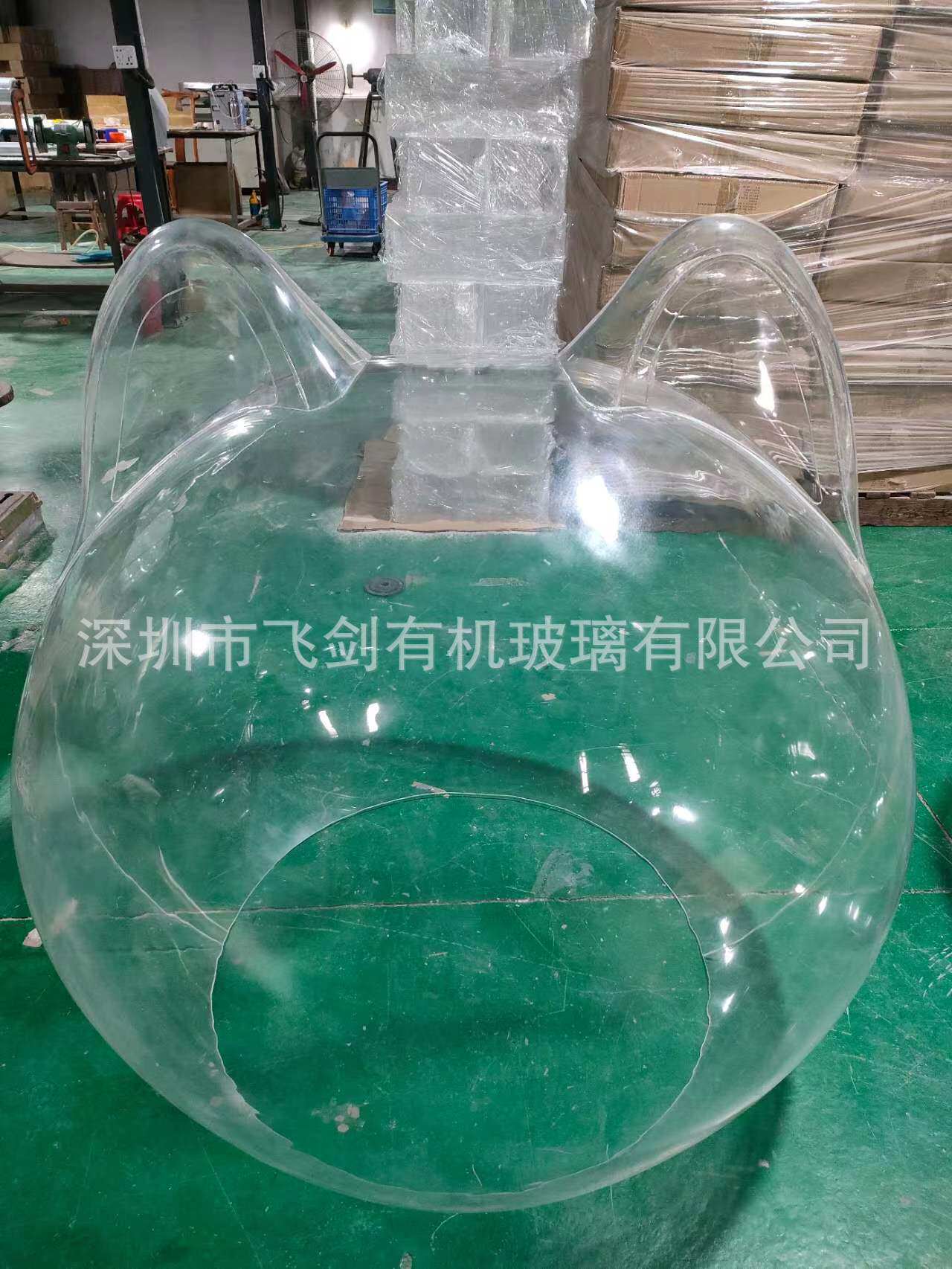 亚克力透明空心卡通猫头异形工艺品制作节日活动大型空中吊饰