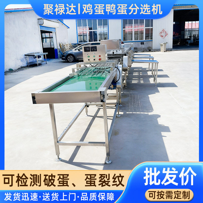 蛋类重量分级分选机带光检视觉