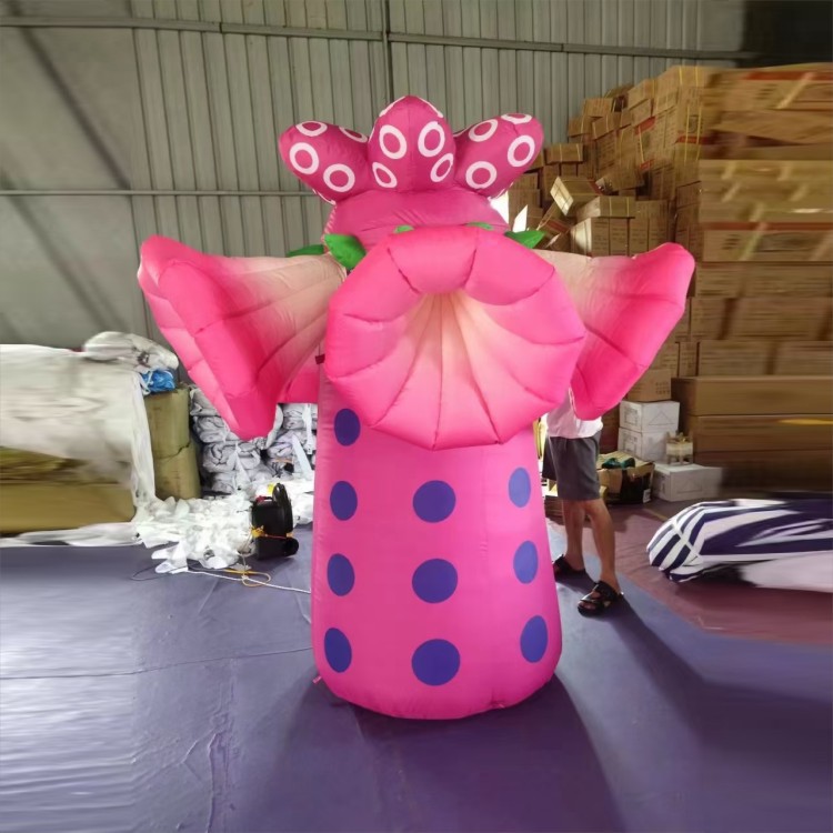 户外充气大型牵牛花装置气模商场中庭悬挂充气花喇叭花模型美陈