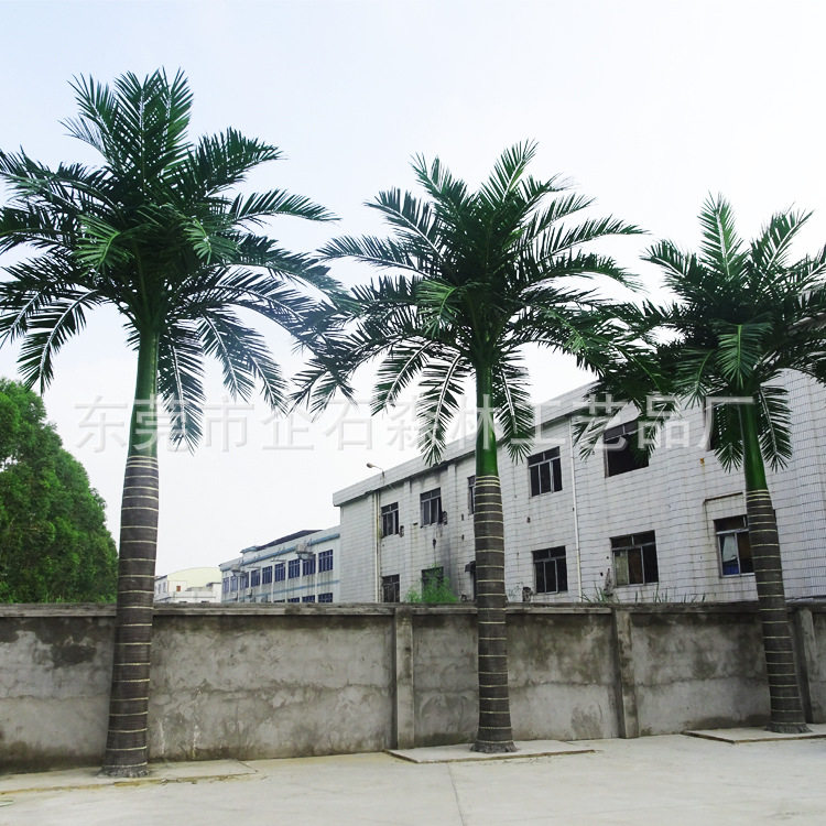 厂家专业设计仿真大王椰玻璃钢杆大皇椰仿真椰子树室内景观树